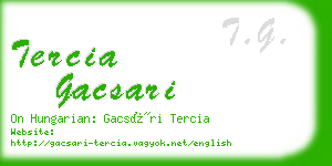 tercia gacsari business card